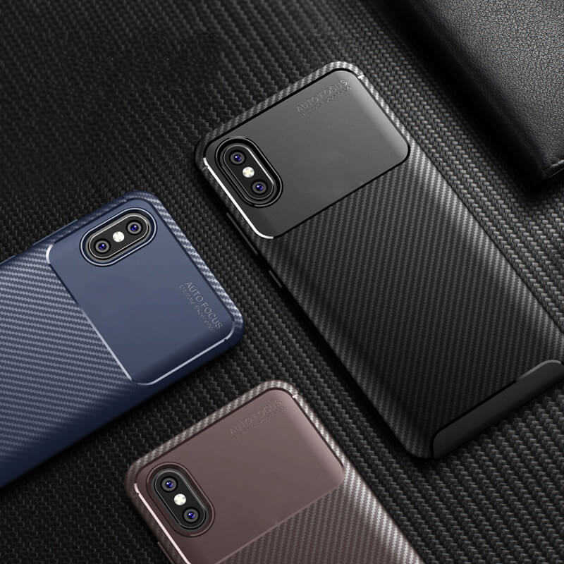 Xiaomi Mi 8 Pro Kılıf Zore Negro Silikon Kapak Kahverengi