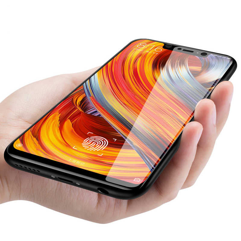 Xiaomi Mi 8 SE Zore Kenarları Kırılmaya Dayanıklı Cam Ekran Koruyucu Beyaz
