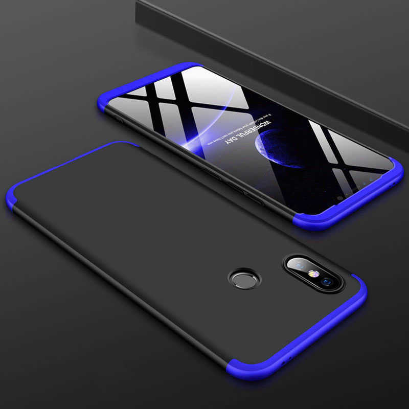 Xiaomi Mi 8 SE Kılıf Zore Ays Kapak Siyah-Mavi