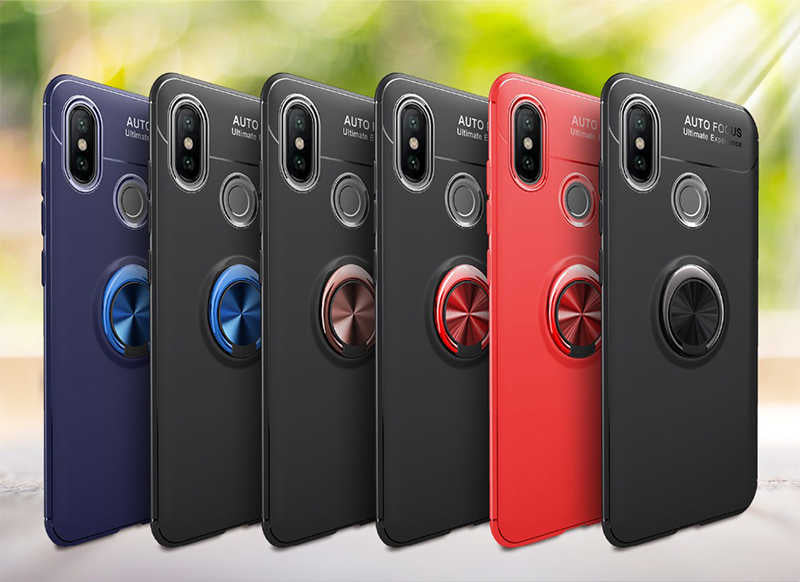 Xiaomi Mi 8 Kılıf Zore Ravel Silikon Kapak Siyah-Mavi