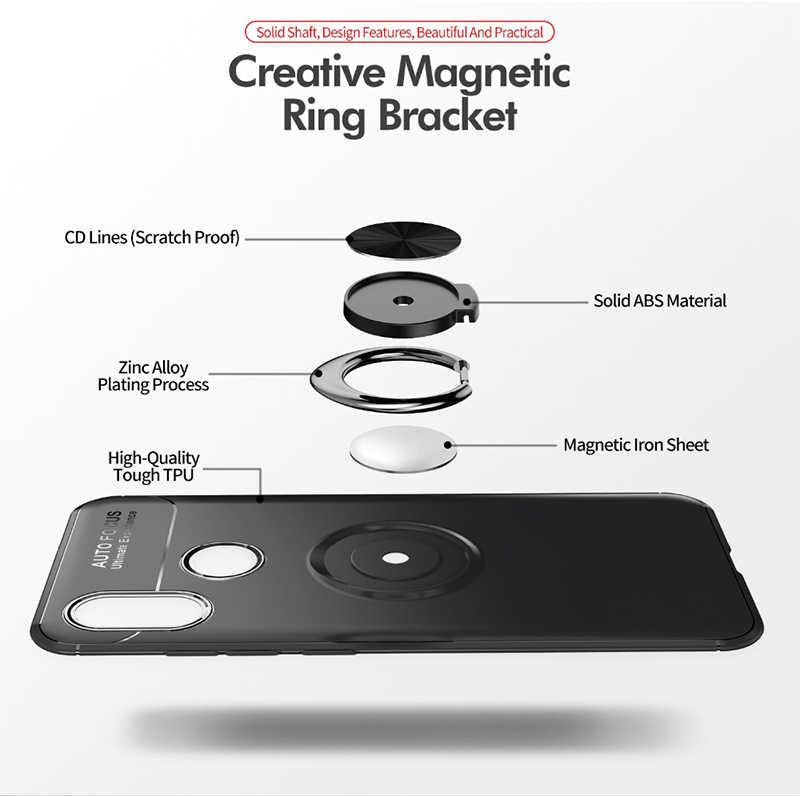 Xiaomi Mi 8 Kılıf Zore Ravel Silikon Kapak Siyah-Kırmızı