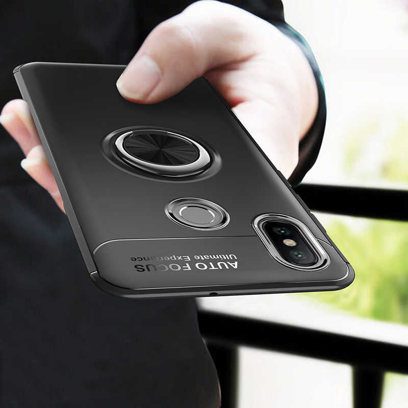 Xiaomi Mi 8 Kılıf Zore Ravel Silikon Kapak Siyah-Mavi