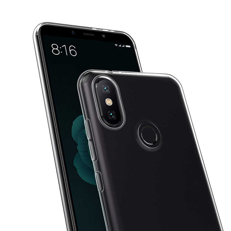 Xiaomi Mi A2 Lite Kılıf Zore Süper Silikon Kapak Renksiz