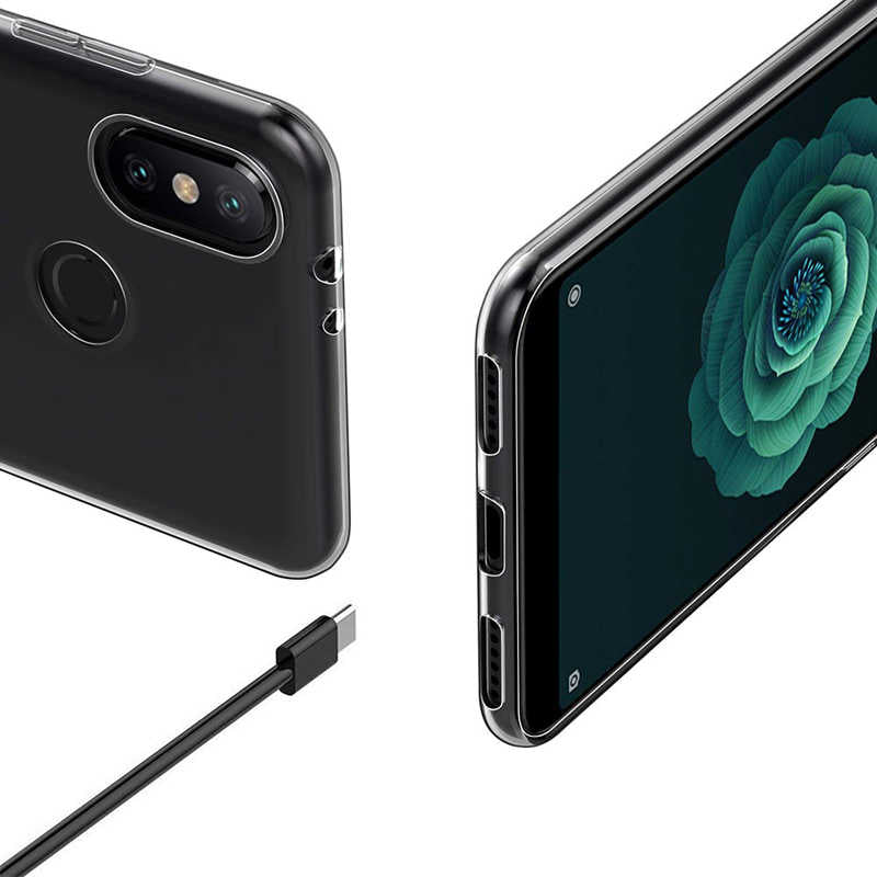 Xiaomi Mi A2 Lite Kılıf Zore Süper Silikon Kapak Renksiz