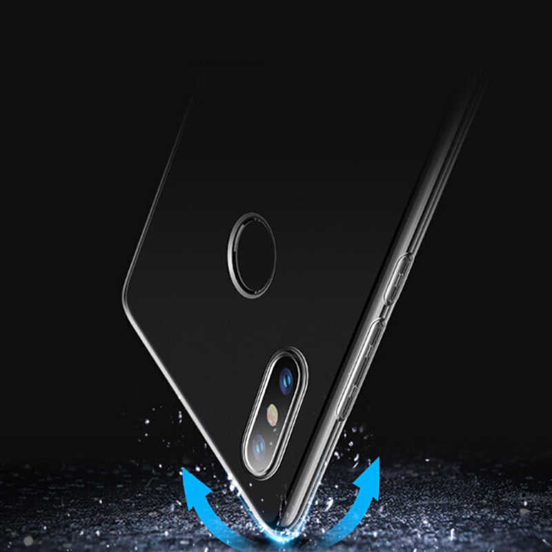 Xiaomi Mi Max 3 Kılıf Zore Süper Silikon Kapak Renksiz