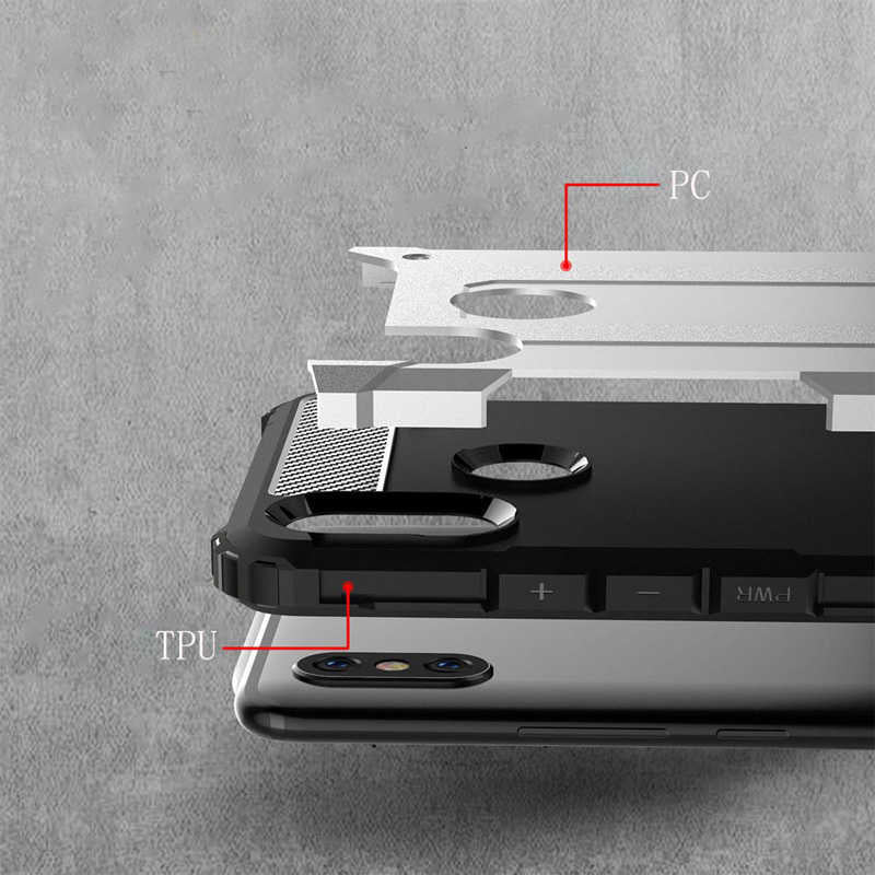 Xiaomi Mi Max 3 Kılıf Zore Crash Silikon Kapak Gri