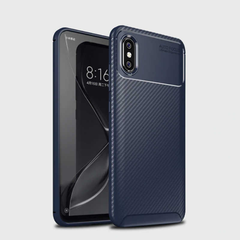 Xiaomi Mi Max 3 Kılıf Zore Negro Silikon Kapak Kahverengi