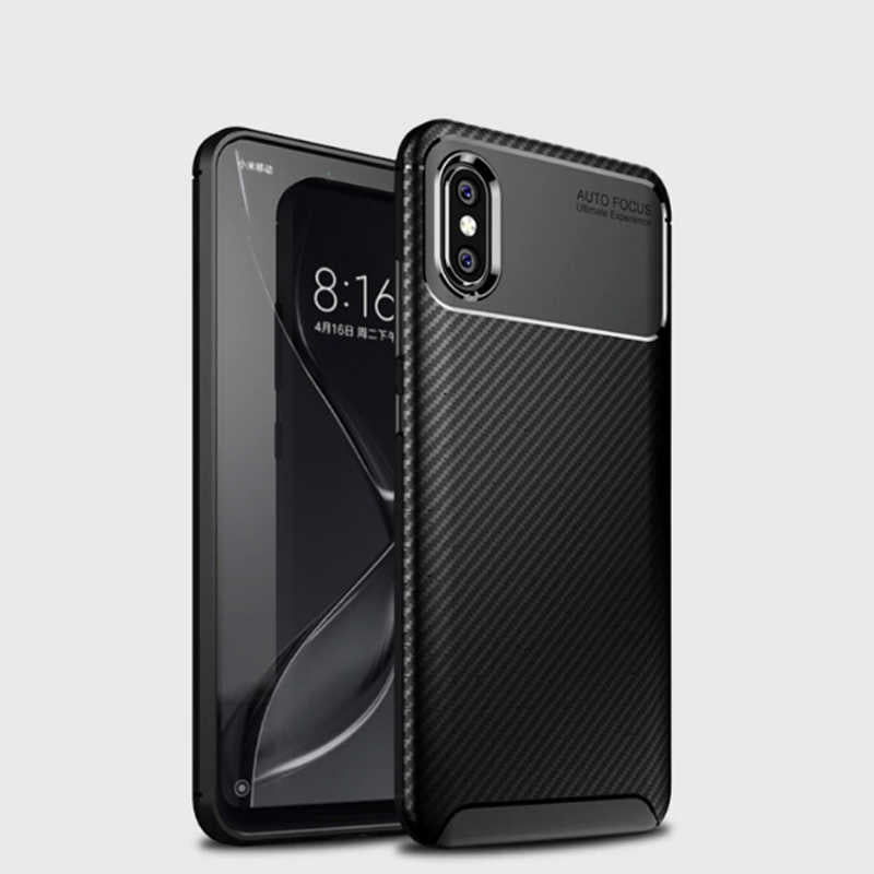 Xiaomi Mi Max 3 Kılıf Zore Negro Silikon Kapak Kahverengi