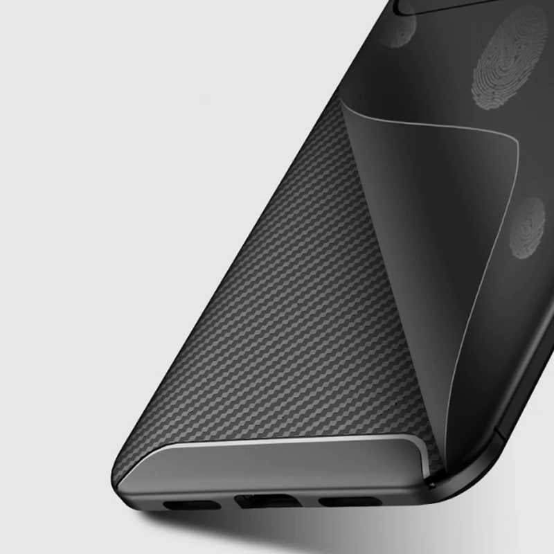 Xiaomi Mi Max 3 Kılıf Zore Negro Silikon Kapak Kahverengi