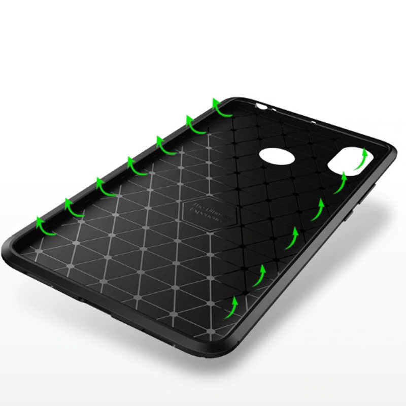 Xiaomi Mi Max 3 Kılıf Zore Negro Silikon Kapak Kahverengi