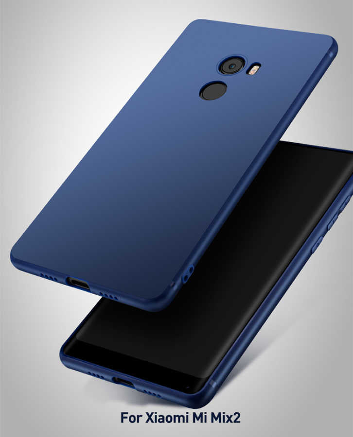 Xiaomi Mi Mix 2 Kılıf Zore İmax Silikon Kamera Korumalı Lacivert