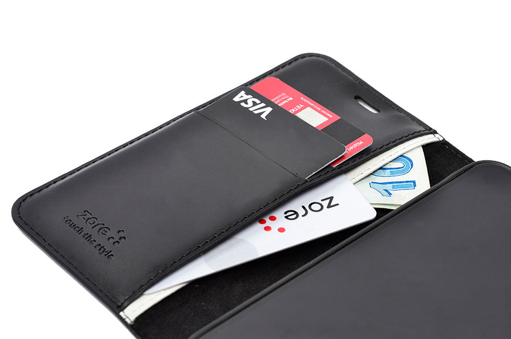Xiaomi Mi Note 10 Lite Kılıf Zore Kar Deluxe Kapaklı Kılıf Siyah