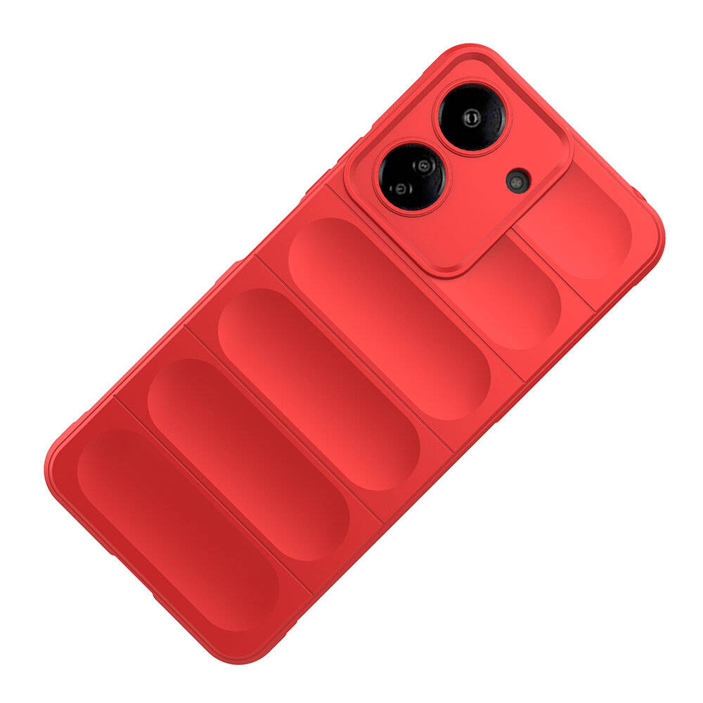Xiaomi Poco C65 Kılıf Esnek TPU Oyuklu Arka Yüzey Tasarımlı Zore Etnik Silikon Kapak Lacivert