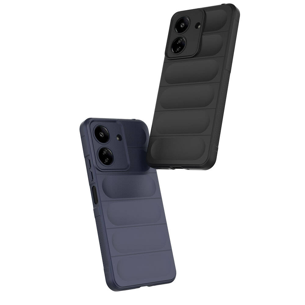 Xiaomi Poco C65 Kılıf Esnek TPU Oyuklu Arka Yüzey Tasarımlı Zore Etnik Silikon Kapak Kırmızı