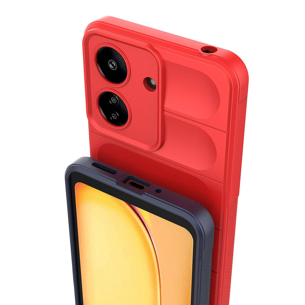 Xiaomi Poco C65 Kılıf Esnek TPU Oyuklu Arka Yüzey Tasarımlı Zore Etnik Silikon Kapak Siyah