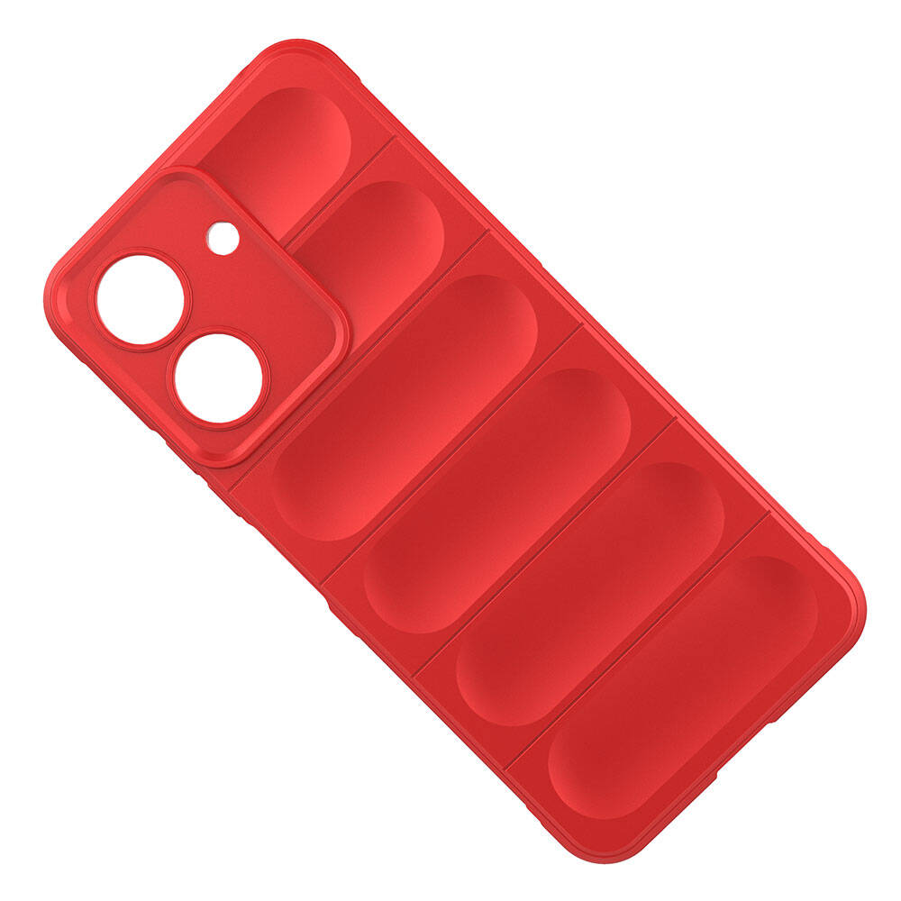 Xiaomi Poco C65 Kılıf Esnek TPU Oyuklu Arka Yüzey Tasarımlı Zore Etnik Silikon Kapak Siyah