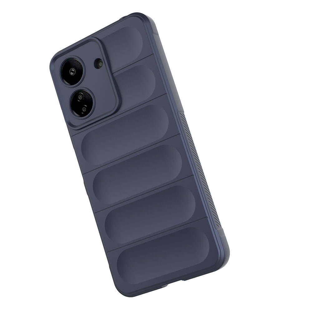Xiaomi Poco C65 Kılıf Esnek TPU Oyuklu Arka Yüzey Tasarımlı Zore Etnik Silikon Kapak Siyah