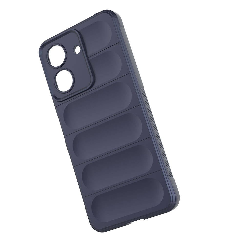Xiaomi Poco C65 Kılıf Esnek TPU Oyuklu Arka Yüzey Tasarımlı Zore Etnik Silikon Kapak Kırmızı