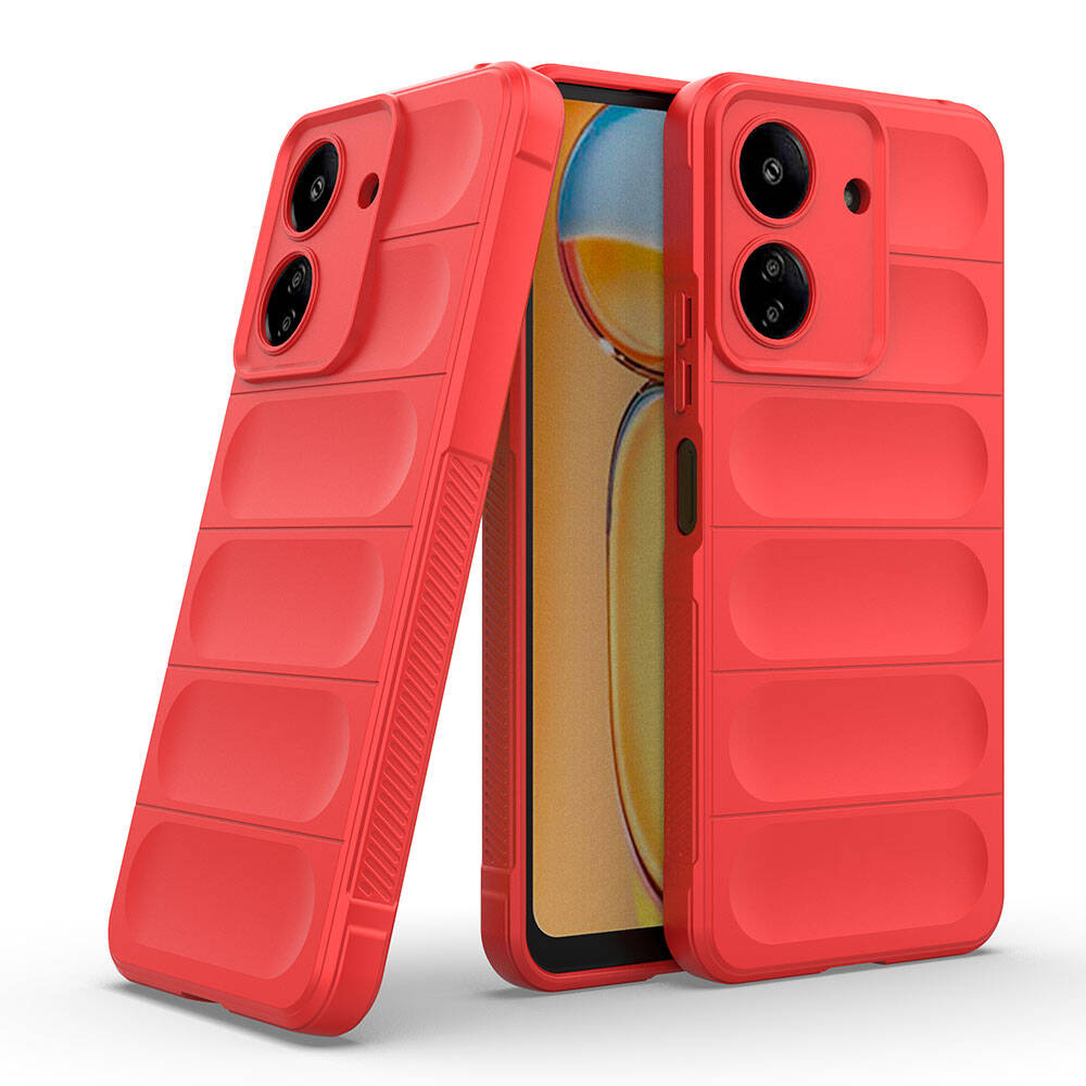 Xiaomi Poco C65 Kılıf Esnek TPU Oyuklu Arka Yüzey Tasarımlı Zore Etnik Silikon Kapak Lacivert
