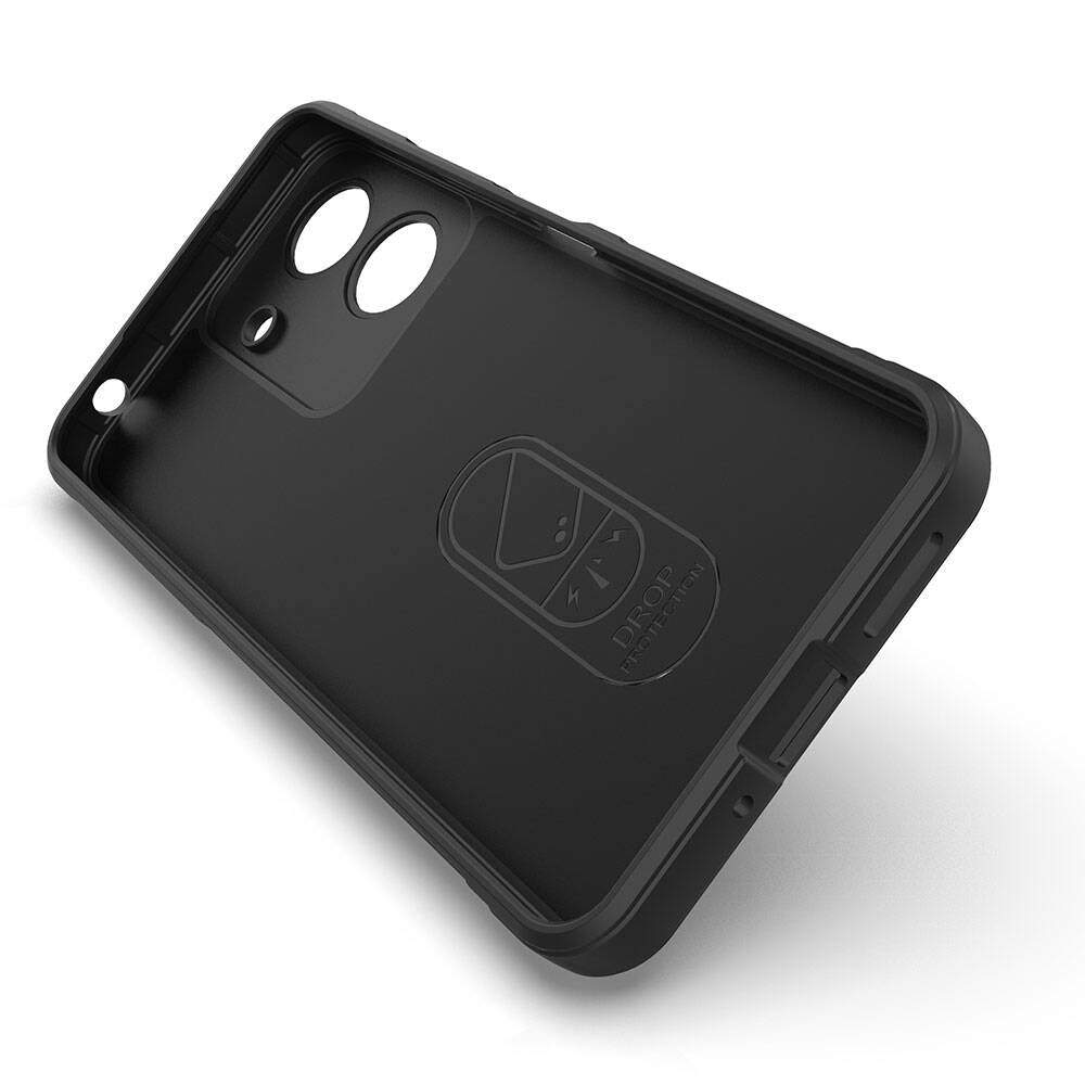 Xiaomi Poco C65 Kılıf Esnek TPU Oyuklu Arka Yüzey Tasarımlı Zore Etnik Silikon Kapak Siyah