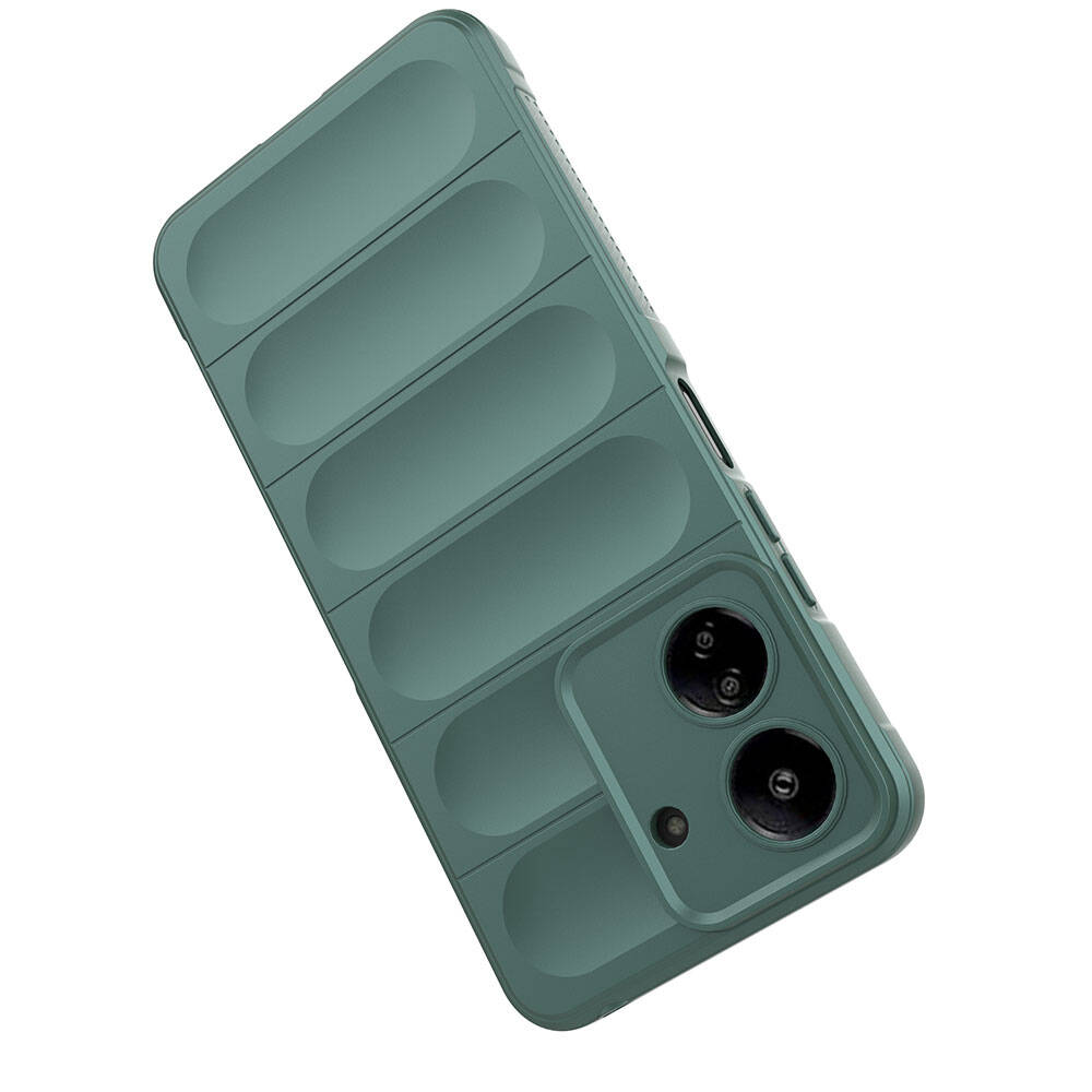 Xiaomi Poco C65 Kılıf Esnek TPU Oyuklu Arka Yüzey Tasarımlı Zore Etnik Silikon Kapak Siyah