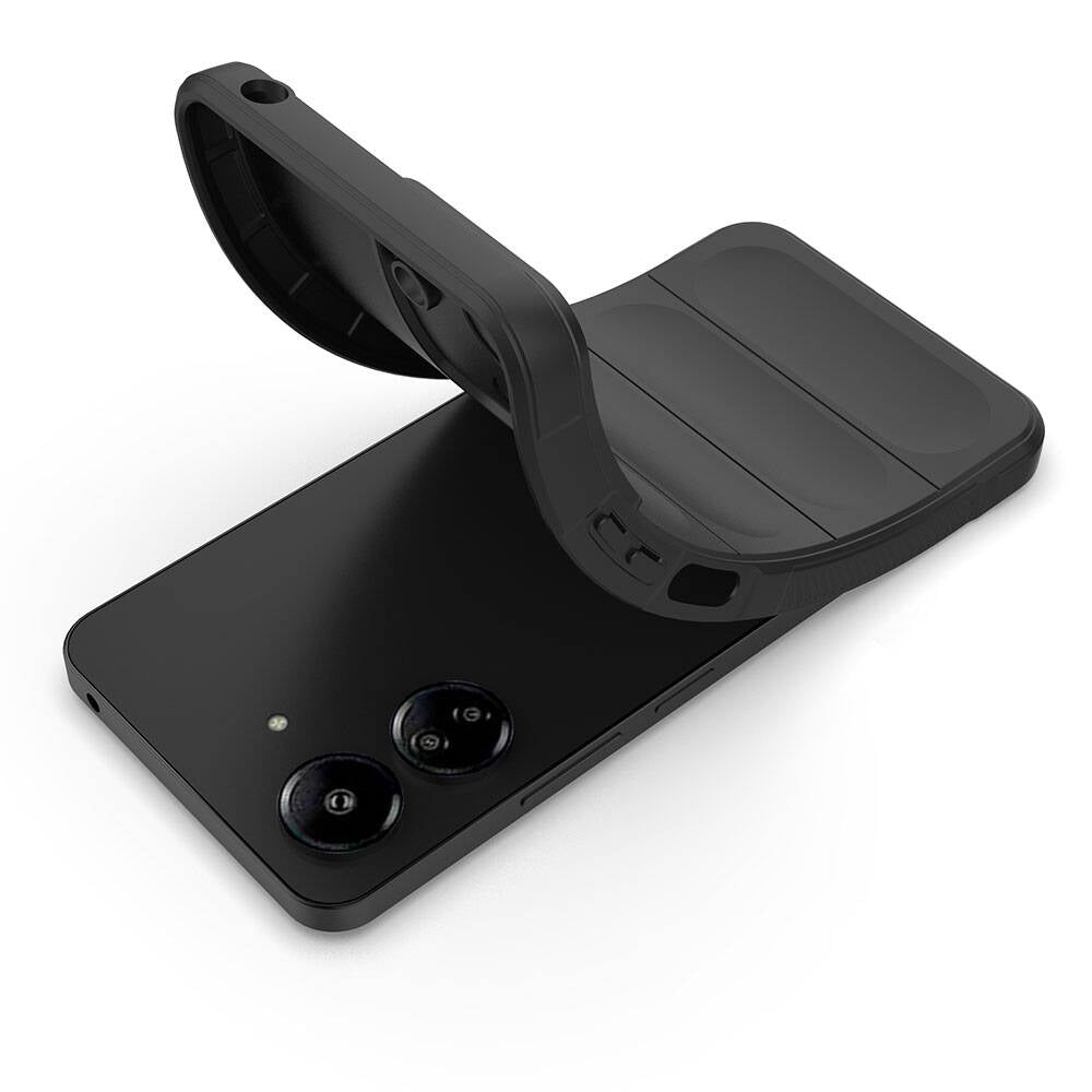Xiaomi Poco C65 Kılıf Esnek TPU Oyuklu Arka Yüzey Tasarımlı Zore Etnik Silikon Kapak Lacivert