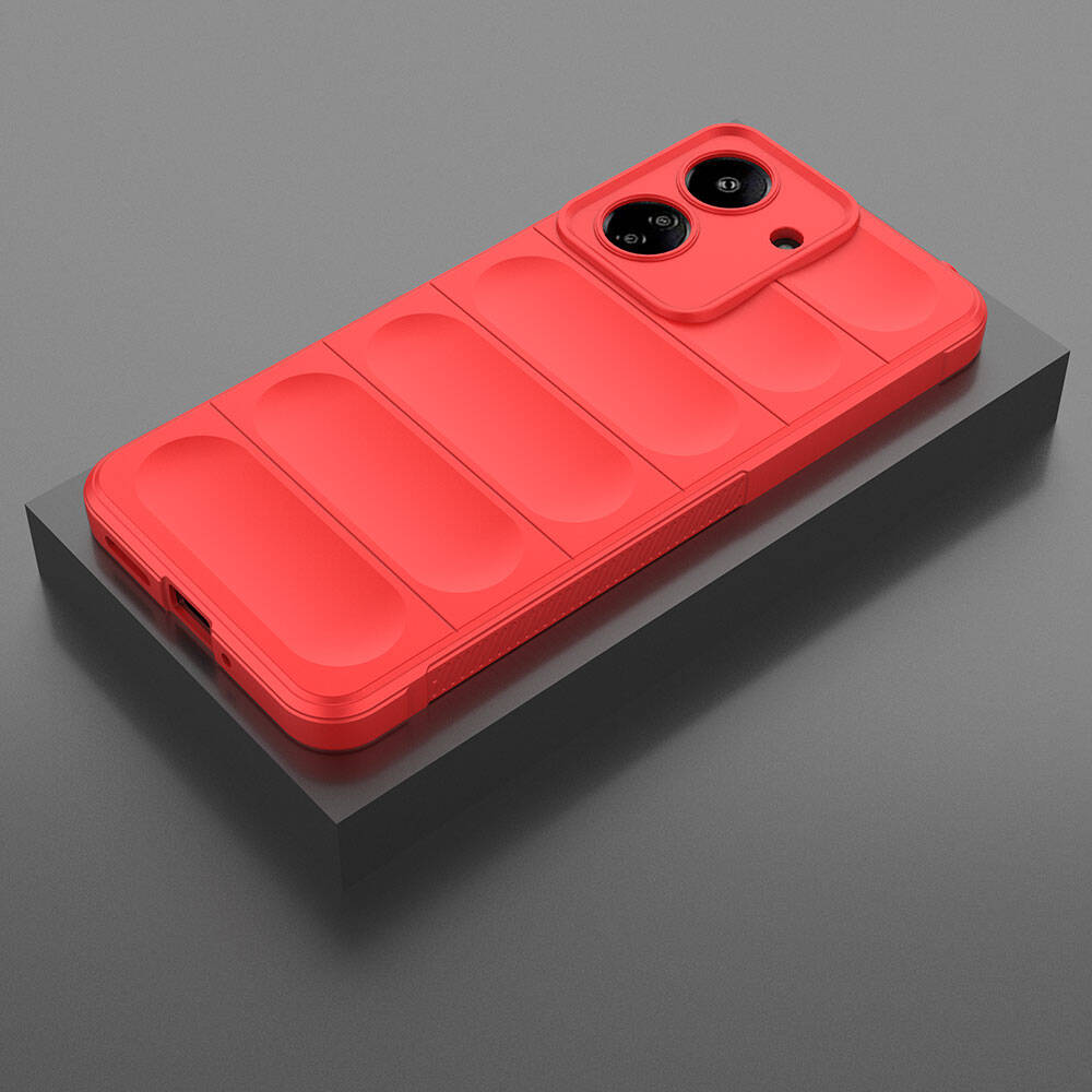 Xiaomi Poco C65 Kılıf Esnek TPU Oyuklu Arka Yüzey Tasarımlı Zore Etnik Silikon Kapak Siyah