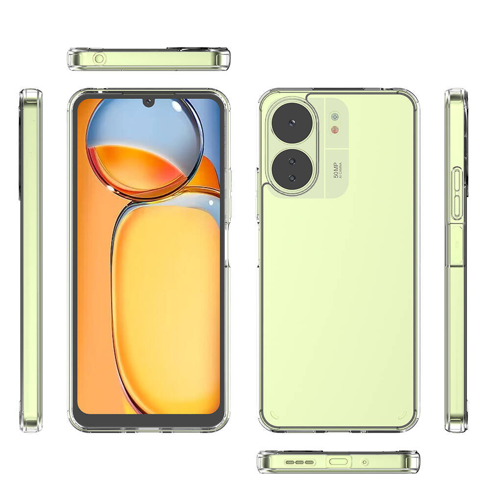 Xiaomi Poco C65 Kılıf Zore Coss Kapak Renksiz