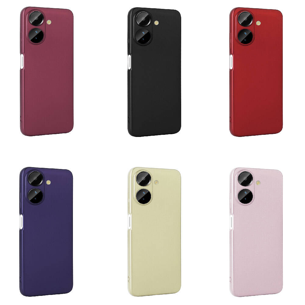 Xiaomi Poco C65 Kılıf Zore Premier Silikon Kapak Mürdüm