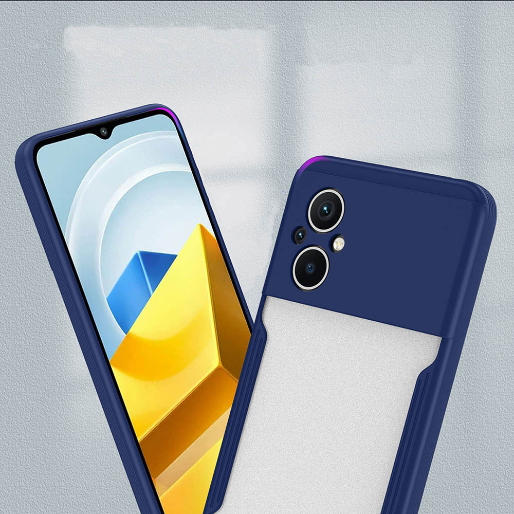 Xiaomi Poco M5 Kılıf Zore Parfe Kapak Lacivert