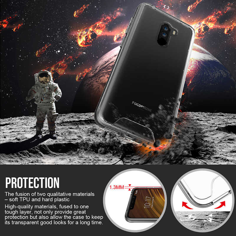 Xiaomi Pocophone F1 Kılıf Zore Gard Silikon Renksiz