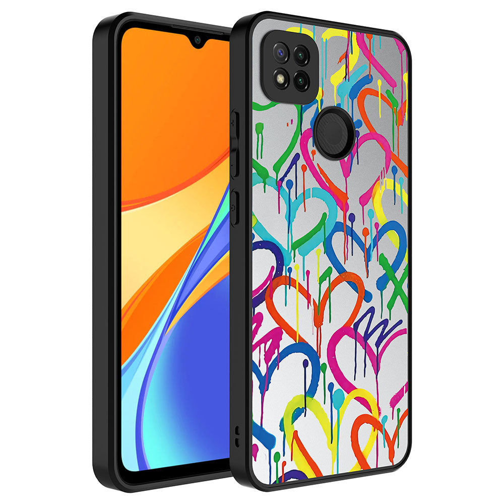 Xiaomi Redmi 10A Kılıf Aynalı Desenli Kamera Korumalı Parlak Zore Mirror Kapak Seyahat