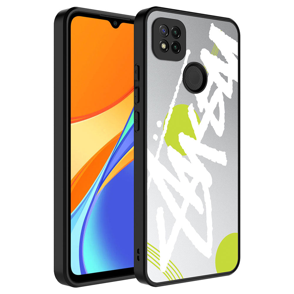 Xiaomi Redmi 10A Kılıf Aynalı Desenli Kamera Korumalı Parlak Zore Mirror Kapak Yazı