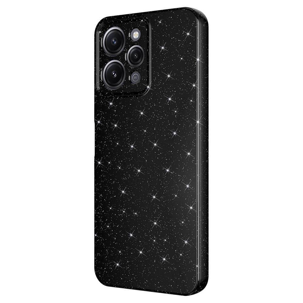 Xiaomi Redmi 12 Kılıf Kamera Korumalı Simli Lüks Zore Koton Kapak Mor
