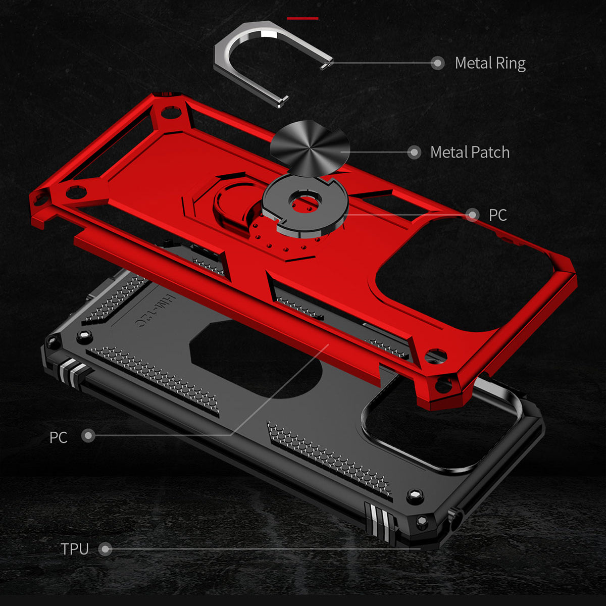 Xiaomi Redmi 12C Kılıf Zore Vega Kapak Siyah
