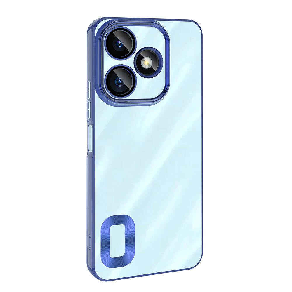 Xiaomi Redmi 13 4G Kılıf Kamera Korumalı Logo Gösteren Zore Omega Kapak Sierra Mavi