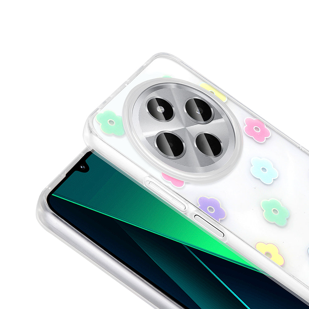 Xiaomi Redmi 14C 4G Kılıf Şeffaf Figürlü Zore Folk Sert Kapak Fiyonk