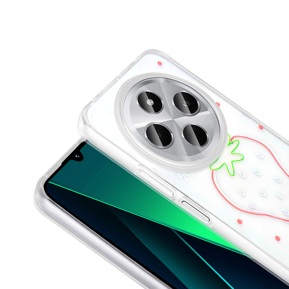 Xiaomi Redmi 14C 4G Kılıf Şeffaf Figürlü Zore Folk Sert Kapak Fiyonk