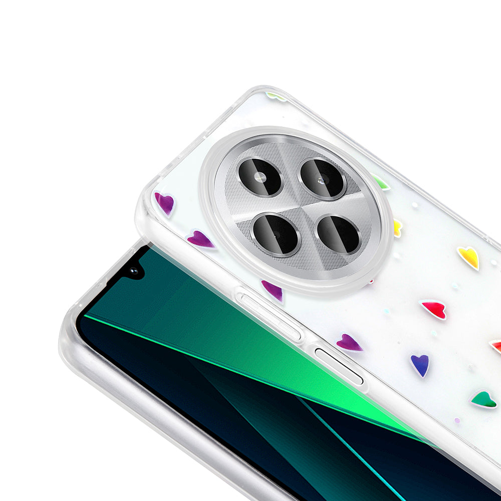 Xiaomi Redmi 14C 4G Kılıf Şeffaf Figürlü Zore Folk Sert Kapak Sevimli Köpek