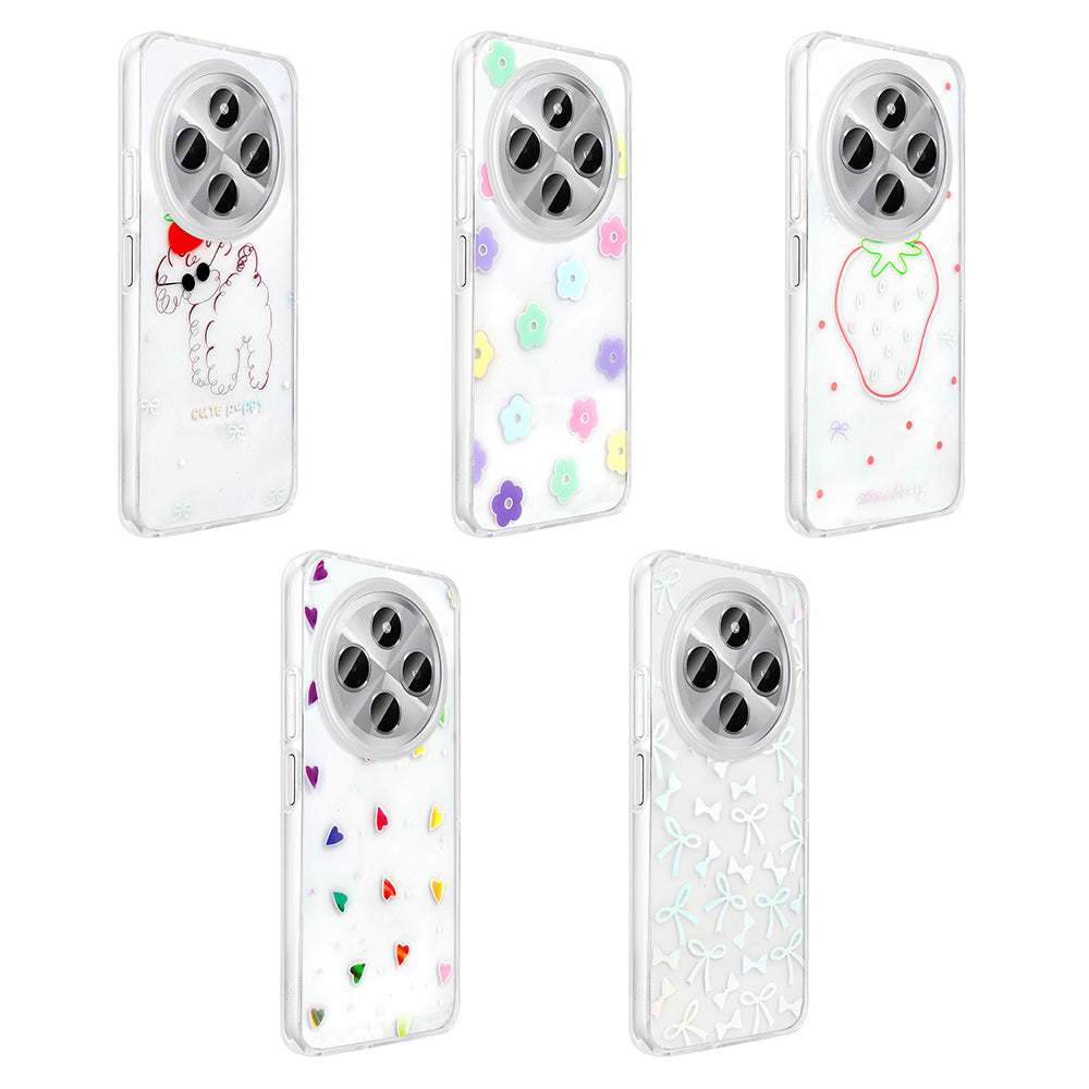 Xiaomi Redmi 14C 4G Kılıf Şeffaf Figürlü Zore Folk Sert Kapak Sevimli Köpek