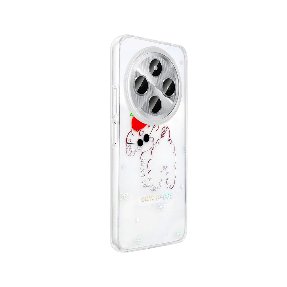 Xiaomi Redmi 14C 4G Kılıf Şeffaf Figürlü Zore Folk Sert Kapak Sevimli Köpek