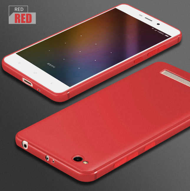 Xiaomi Redmi 4A Kılıf Zore İmax Silikon Kamera Korumalı Kırmızı