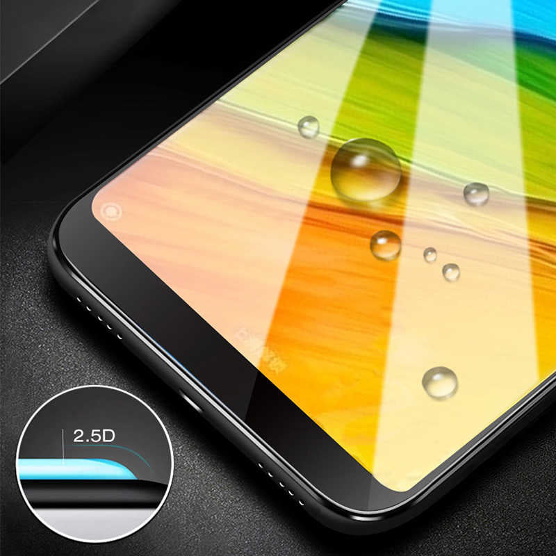 Xiaomi Redmi 5 Plus Zore Kenarları Kırılmaya Dayanıklı Cam Ekran Koruyucu Siyah