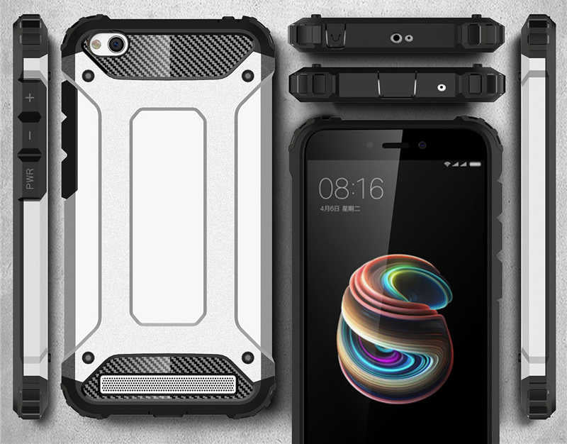 Xiaomi Redmi 5A Kılıf Zore Crash Silikon Kapak Gri