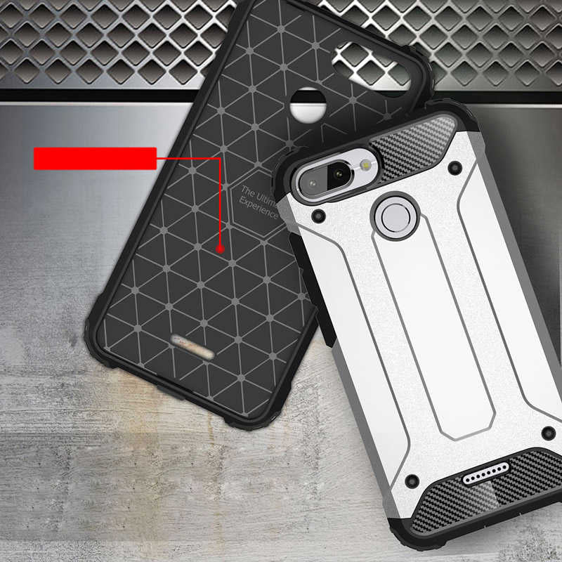 Xiaomi Redmi 6 Kılıf Zore Crash Silikon Kapak Kırmızı