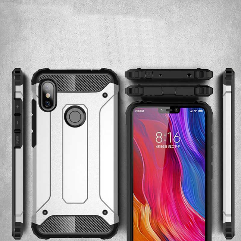 Xiaomi Redmi 6 Kılıf Zore Crash Silikon Kapak Kırmızı