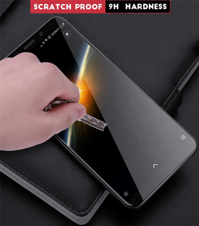 Xiaomi Mi 6X Zore Kenarları Kırılmaya Dayanıklı Cam Ekran Koruyucu Siyah