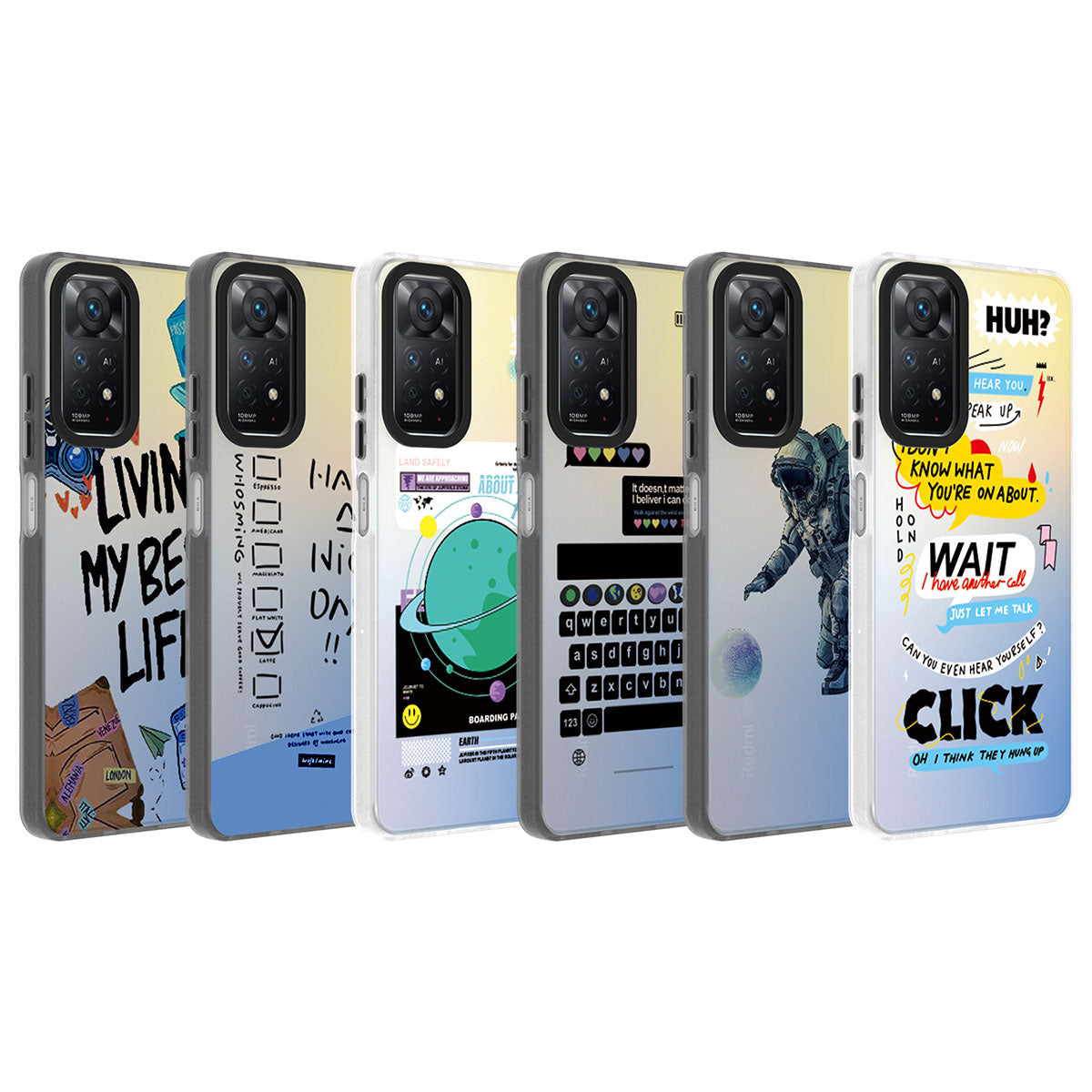 Xiaomi Redmi Note 11 Pro 5G Kılıf Desenli Zore Dragon Sert Kapak Astronot