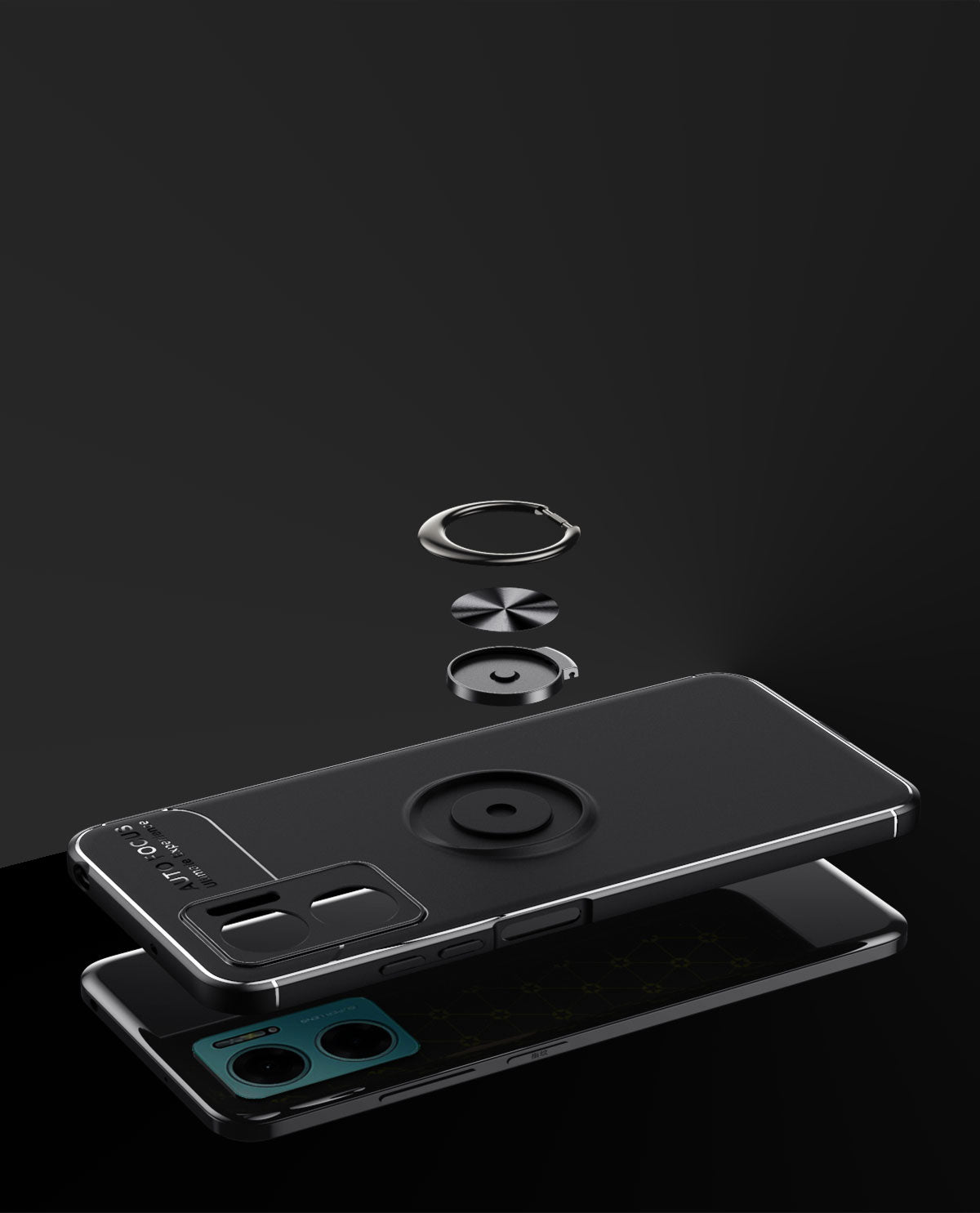 Xiaomi Redmi Note 11E Kılıf Zore Ravel Silikon Kapak Siyah