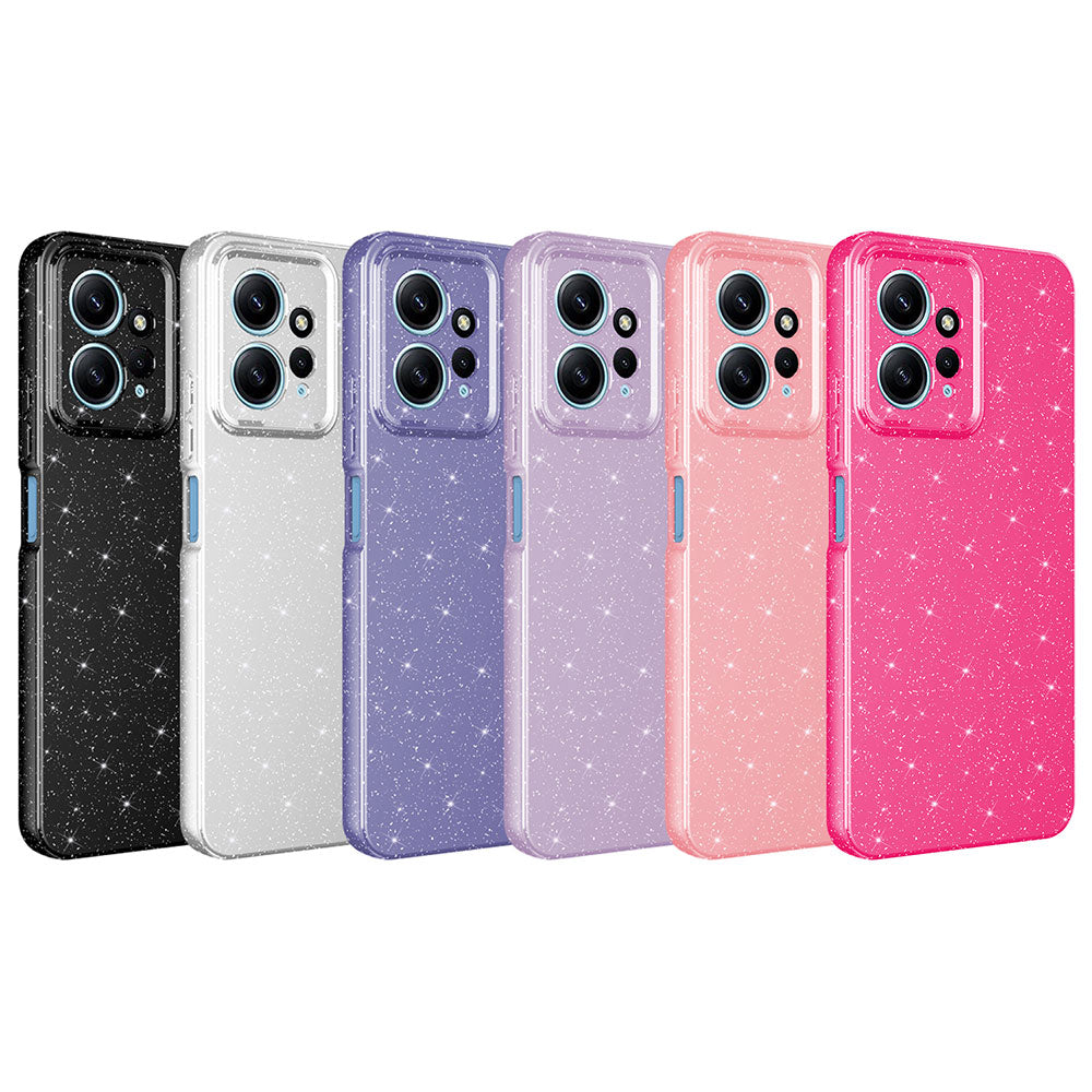 Xiaomi Redmi Note 12 4G Kılıf Kamera Korumalı Simli Lüks Zore Koton Kapak Pembe Koyu